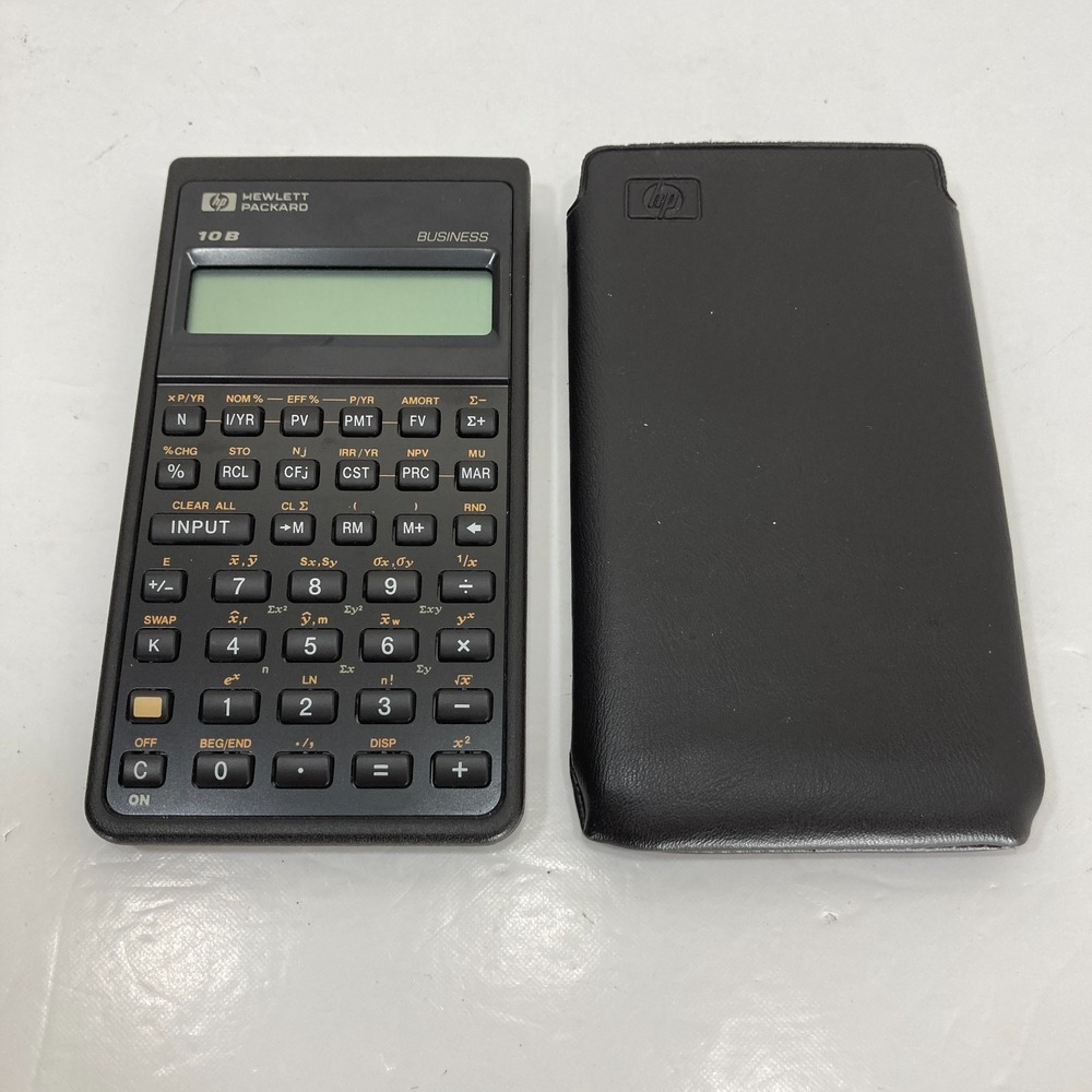 Hewlett Packard HP 10B Business Financial Calculator with Slip Cover -‎ TESTED